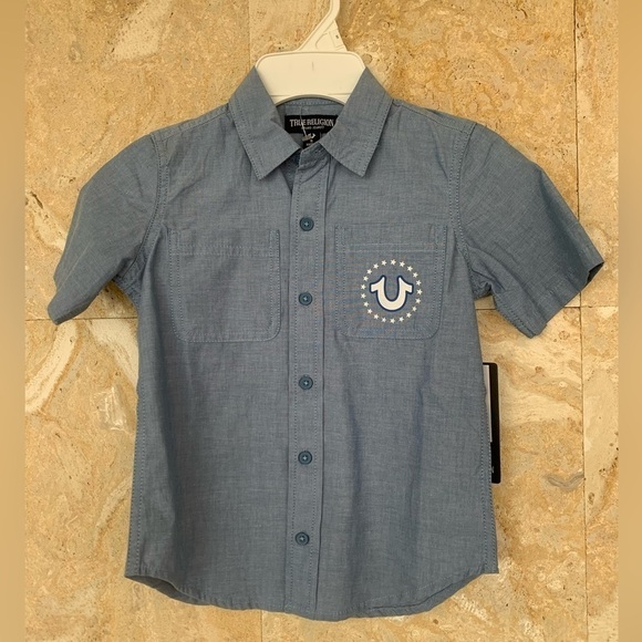 True Religion Button Down Kids Shirt - Picture 2 of 7